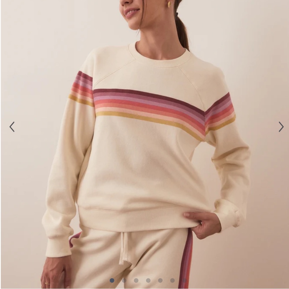 Marine Layer Anytime Sweatshirt in Antique White Size Large